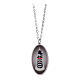 Collar medalla en latón rodiado Amen Virgen de Loreto s1