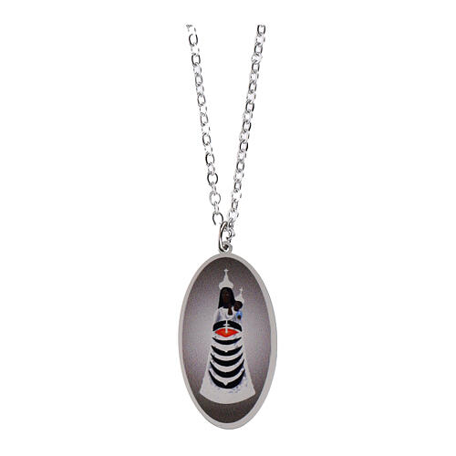 Collana medaglia in ottone rodiato Amen Madonna di Loreto 1
