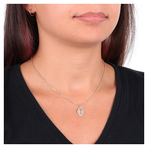 Collier ras du cou en laiton doré Notre-Dame de Lorette Amen 2