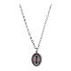 Collar gargantilla Virgen de Loreto Amen de latón rodiado s1