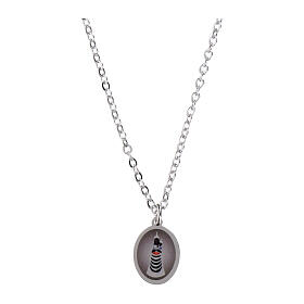 Collana girocollo Madonna di Loreto Amen in ottone rodiato