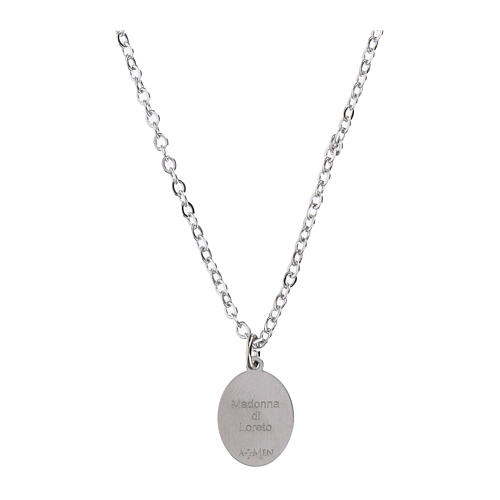 Collana girocollo Madonna di Loreto Amen in ottone rodiato 2