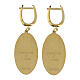 Pendientes Amen de latón dorado medalla colgante Virgen de Loreto s2