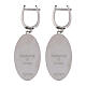 Boucles d'oreilles Amen médaille pendentif Vierge de Lorette en laiton rhodié s2