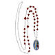 Collana Amen in ottone rodiato con diaspro rosso medaglia Madonna di Lourdes s3