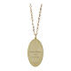Collar gargantilla Amen de latón dorado medalla Virgen de Lourdes s2