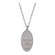 Collar gargantilla Amen medalla Virgen de Lourdes de latón rodiado s2