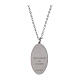 Necklace with Our Lady of Lourdes Medal in rhodium-plated brass, Amen s3