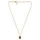 Amen necklace in gold-plated brass with Our Lady of Lourdes medal s4