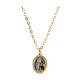 Collar Amen de latón dorado medalla Virgen de Lourdes s1