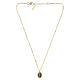 Collar Amen de latón dorado medalla Virgen de Lourdes s3
