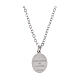 Necklace medal of Our Lady of Lourdes by Amen in rhodium-plated brass s2