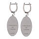 Rhodium-plated brass drop earrings of Our Lady of Lourdes by Amen s2