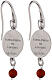 Orecchini pendenti Amen Madonna di Lourdes in ottone rodiato con diaspro rosso s2