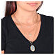 AMEN gold-plated brass layered necklace with white zircons and Our Lady of Fatima medal s2