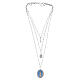 Collar de latón rodiado con zircones blancos Virgen de Fátima medalla Amen s3
