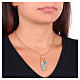 Collana Madonna di Fatima Amen in ottone dorato con onice nero e zirconi bianchi s2