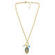 Collana Madonna di Fatima Amen in ottone dorato con onice nero e zirconi bianchi s4