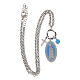 Collier Notre-Dame de Fatima angélite bleu ciel et zircons blancs Amen en laiton rhodié s4