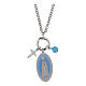 Collana Madonna di Fatima onice nero e zirconi bianchi Amen in ottone rodiato s1