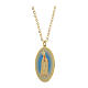 Collar gargantilla de latón dorado medalla Virgen de Fátima Amen s1
