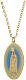 Collana girocollo in ottone dorato medaglia Madonna di Fatima Amen s1