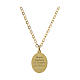 Collar de latón dorado Amen colgante Virgen de Fátima s2