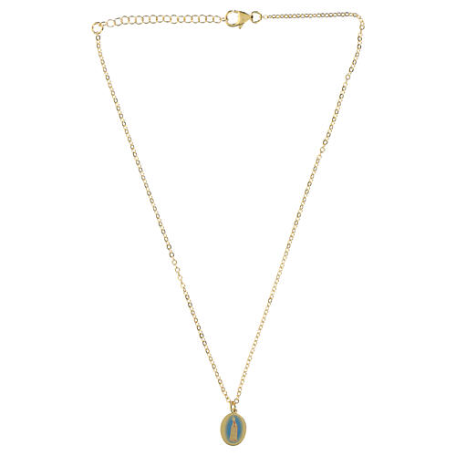 Collana in ottone dorato Amen charm Madonna di Fatima 3