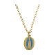 Collana in ottone dorato Amen charm Madonna di Fatima s1