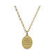 Golden Brass Necklace with Madonna of Fatima Pendant, Amen s3