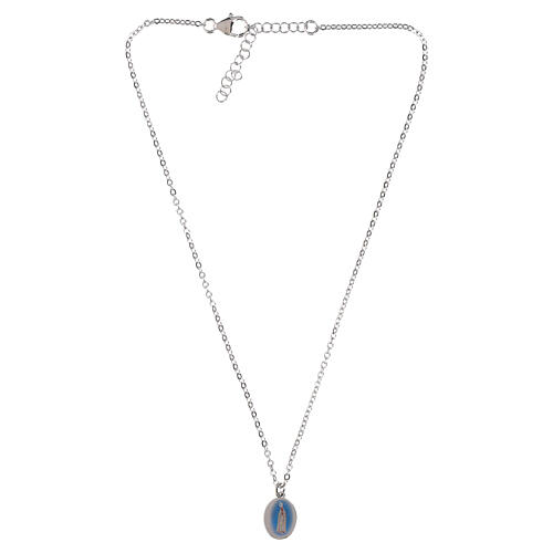 Amen Necklace Lady of Fatima in Rhodium-Plated Brass 4