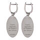 Lady of Fatima pendant earrings in rhodium-plated brass, Amen s2