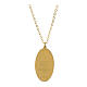Collana semplice in ottone dorato medaglia Nostra Signora di Guadalupe Amen s2