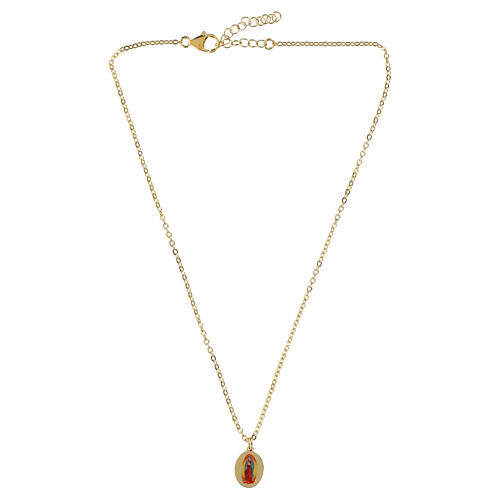 Collier pendentif Notre-Dame de Guadalupe en laiton doré Amen 4