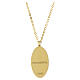 Amen necklace in gilded brass with oval medal of Our Lady of Medjugorje s3