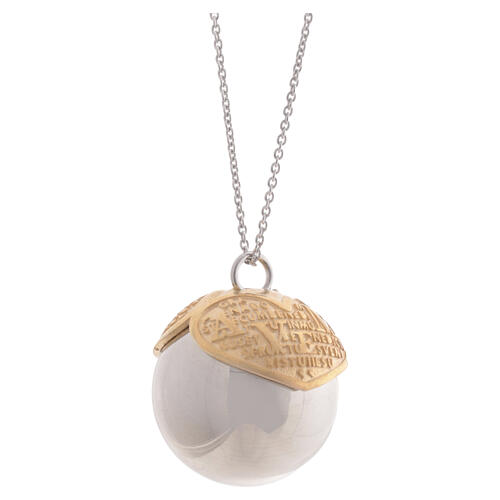 Llamador de ángeles Ave María plata 925 dorada Benedictus 3