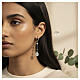 Benedictus Virgin and Child Earrings 925 Rhodium-Plated Silver with Multicolor Crystal Beads s2