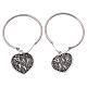 Ave Maria Heart Hoop Earrings in 925 Silver, Benedictus s1