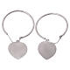 Ave Maria Heart Hoop Earrings in 925 Silver, Benedictus s3