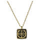 Saint Benedict necklace by Benedictus, 925 gold-plated silver, square pendant s1
