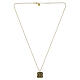 Saint Benedict necklace 925 silver gold-plated Benedictus square pendant s3