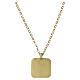 Saint Benedict necklace 925 silver gold-plated Benedictus square pendant s4