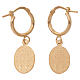 Boucles d'oreilles Médaille Miraculeuse argent 925 doré Benedictus s3