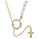 Benedictus Gold-Plated 925 Silver Necklace Circle of White Zircons and Natural Pearls s4