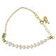 Benedictus Blue Baguette Zircon and Pearl Bracelet, Gold-Plated 925 Sterling Silver s3