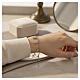 Benedictus rhodium-plated 925 silver bracelet with white rhinestone charms s2