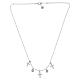 Collier argent breloques croix fleurs zircons blancs finition rhodiée Benedictus s3