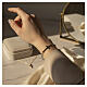 925 Sterling Silver Cross Bracelet with Ruthenium Finish and Black Zirconia, Benedictus s2
