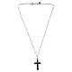 Benedictus necklace with black rhinestone cross, 925 silver with ruthenium finish s4