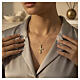 Benedictus Gold-Plated 925 Silver Domed Cross Necklace with White Zirconia Pave s2